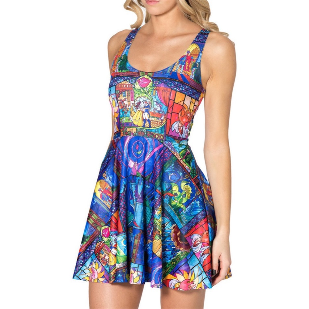 Tale As Old As Time Scoop Skater Dress